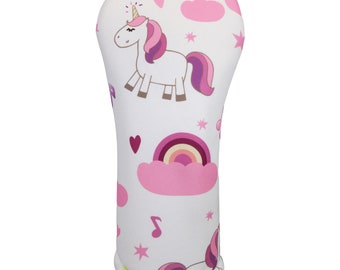 Fundas para cabezas de palos de golf Pink Unicorns para conductores, calles, tamaños híbridos o toalla a juego. Todo se vende por separado