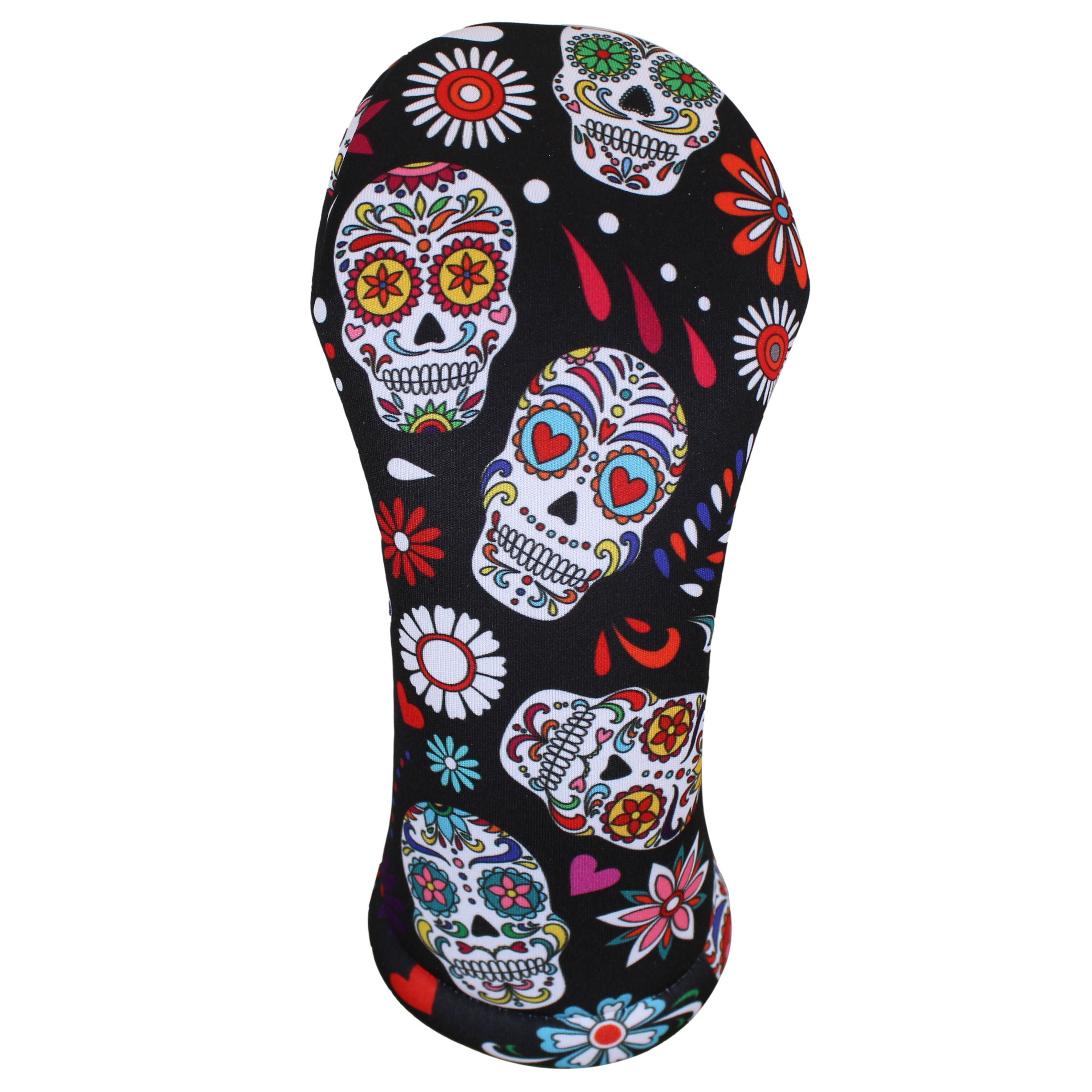 Black Sugar Skull Golf Club Headcovers for Driver, Fairway, Hybrid Sizes or Matching Towel. All Sold Separately