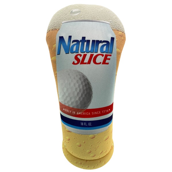 Natural Slice Light Beer Golf Club Headcovers for Driver, Fairway, Hybrid Sizes or Matching Towel. All Sold Separately