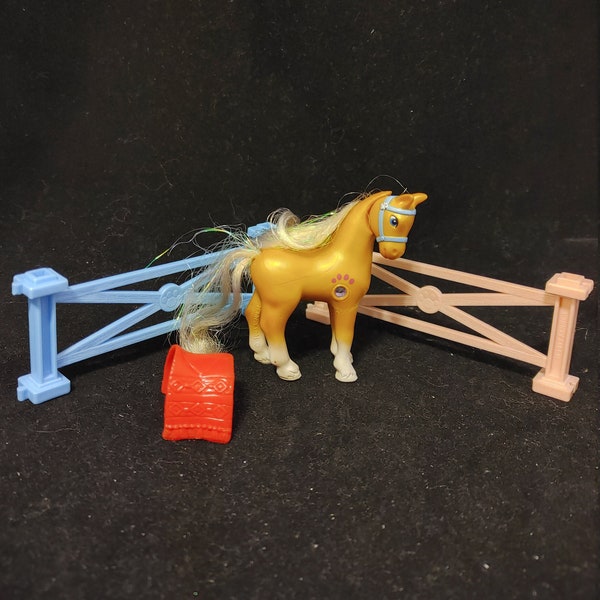 Littlest Pet Shop Sky Blaze Pony - Vintage LPS Horse and Accessories