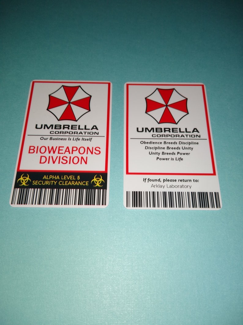 Resident Evil Umbrella Corporation Bioweapons Division Etsy