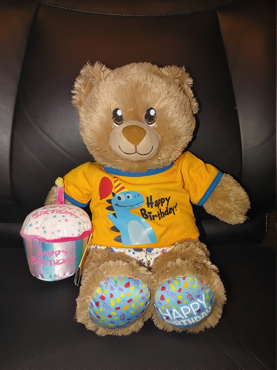 16 Build-a-bear Birthday Treat Bear W/ Happy Birthday Dinosaur Shirt & Cake  Underwear Released 2018 birthday Cake, Brown Teddy Bear -  Canada