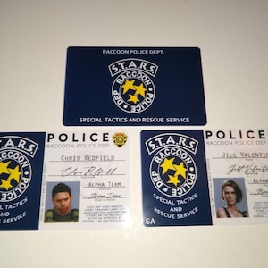 Resident Evil 2 & Resident Evil 3 STARS Cosplay ID Badge Game Accurate Custom Available Jill, Chris, Brad, Leon, Ada Raccoon City image 6