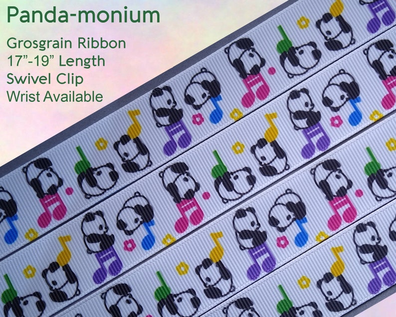 Panda-monium Lanyard Clip Wrist or Neck