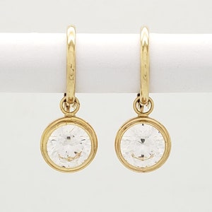 thumbnail image 2 of 5mm 1 TCW Bezel Set CZ Stud Earrings In Solid 14K Yellow Gold – Diamonique 2 of 4