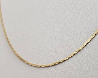 18in x 1mm Mia Diamonds 14k Solid Yellow Gold 1.0mm Box Necklace Chain 18in x 1mm Mia Diamonds 14k Solid Yellow Gold 1.0mm Box Necklace Chain