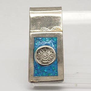 マネークリップ ビンテージ シルバー925メキシコ刻印 マヤカレンダー Mayan Calendar Money Clip - Etsy