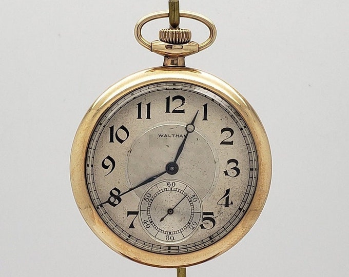 Antique WALTHAM Pocket Watch Grade No. 210 12 Size 7 Jewel in Gold