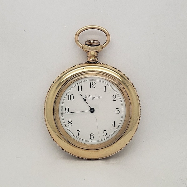 Antique ELGIN Pocket Watch Grade No. 206 Size 6 with 7 Jewel Movement in Gold-Filled Case dated 1904 MH-951 PW