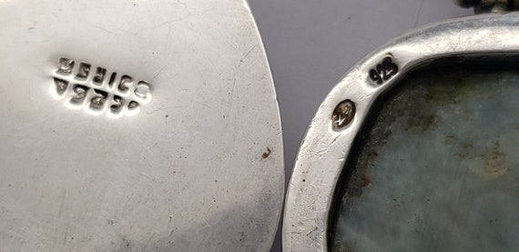 Vintage KL Solid Sterling Silver Blue Larimar Abs… - image 9