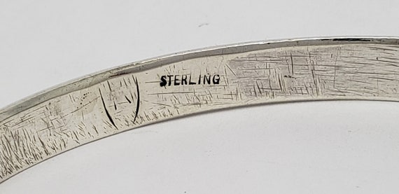 Vintage Solid Sterling Silver Sleek Smooth Plain … - image 10