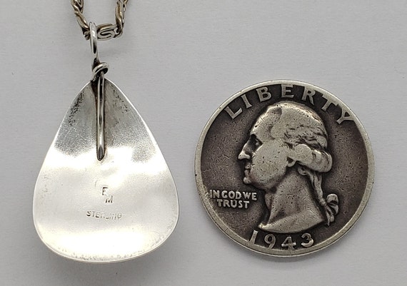 Vintage Amethyst Solid Sterling Silver Pendant 1-… - image 7