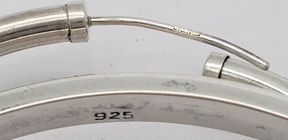 Vintage Solid Sterling Silver Large Round 2" Hoop… - image 10