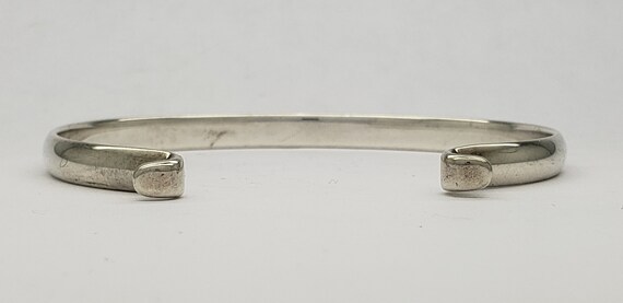 Vintage Unique Solid Sterling Silver Curved End C… - image 5