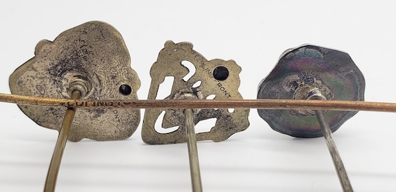 Antique Solid Sterling Silver Repousse Rose Lotus… - image 10