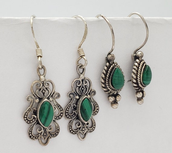 Vintage BOMA Bohemian Style Genuine Malachite Sol… - image 4