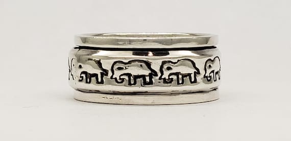 Vintage Elephant Design Solid Sterling Silver Spi… - image 4