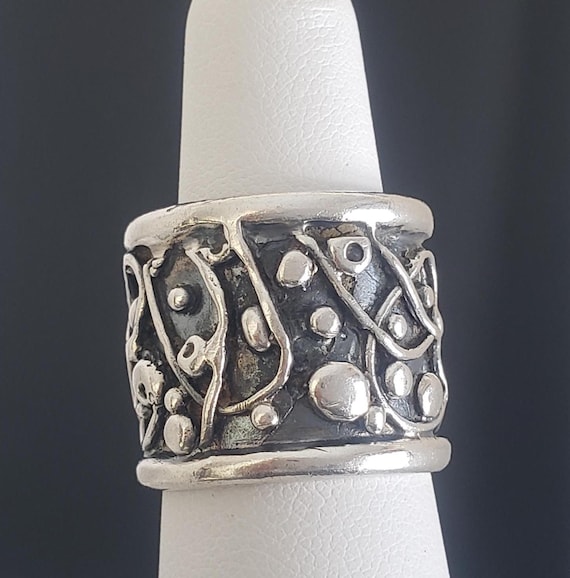 Vintage Solid Sterling Silver Unique Organic Desi… - image 13
