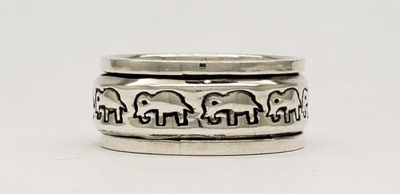 Vintage Elephant Design Solid Sterling Silver Spi… - image 3