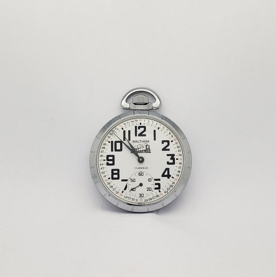 Pocket watch with best sale train on face