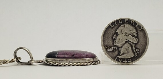 Vintage Ruby Zoisite Solid Sterling Silver Braide… - image 9