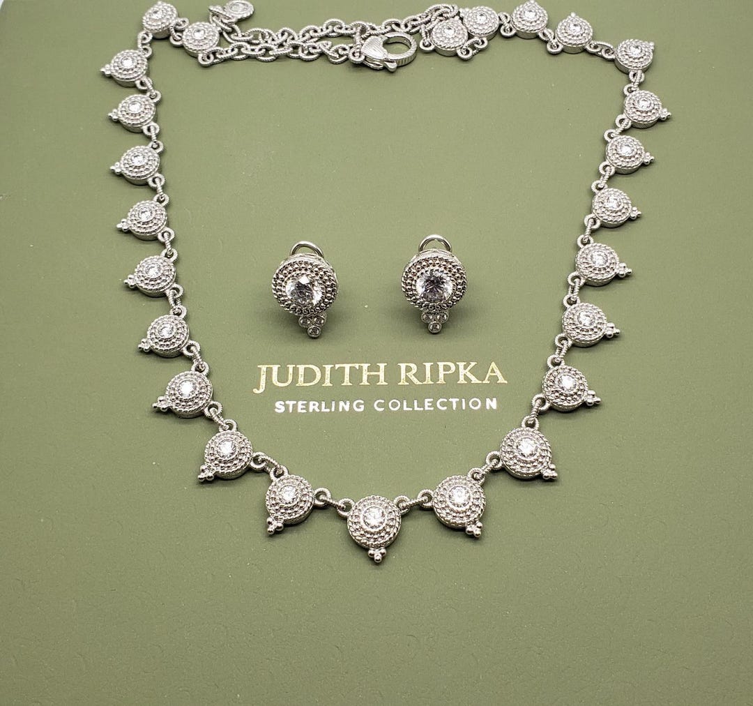 Vintage JUDITH RIPKA Sterling Collection Diamonique Dew Drop