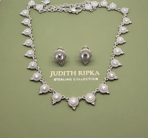 Vintage JUDITH RIPKA Sterling Collection Diamonique Dew Drop