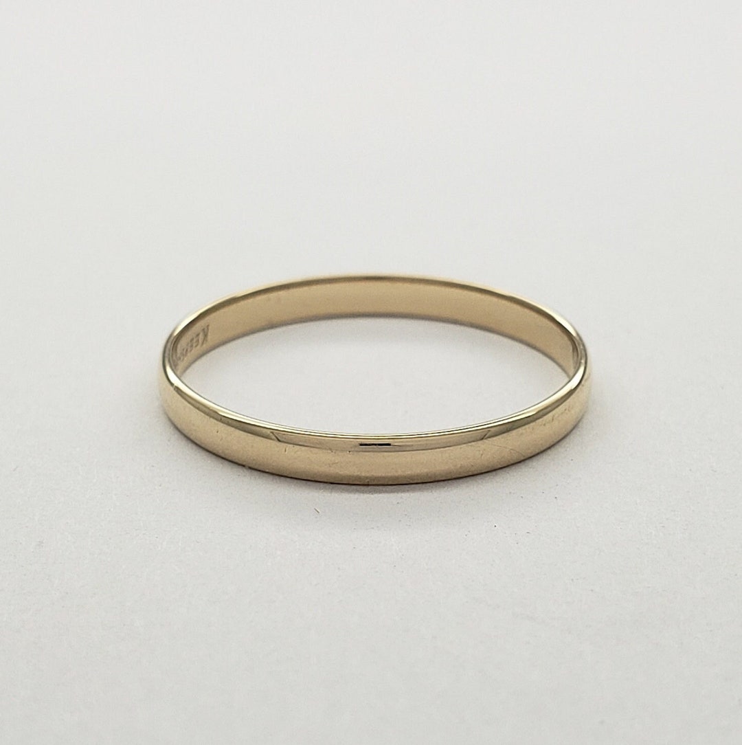 Vintage KEEPSAKE 10K Solid Gold Wedding Ring Band 1/8 Etsy
