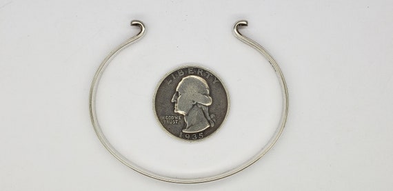 Vintage Unique Solid Sterling Silver Curved End C… - image 8