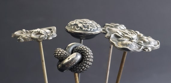 Antique Solid Sterling Silver Repousse Rose Lotus… - image 4