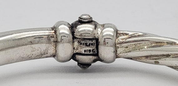Vintage Elegant Solid Sterling Silver Hinged Brac… - image 10