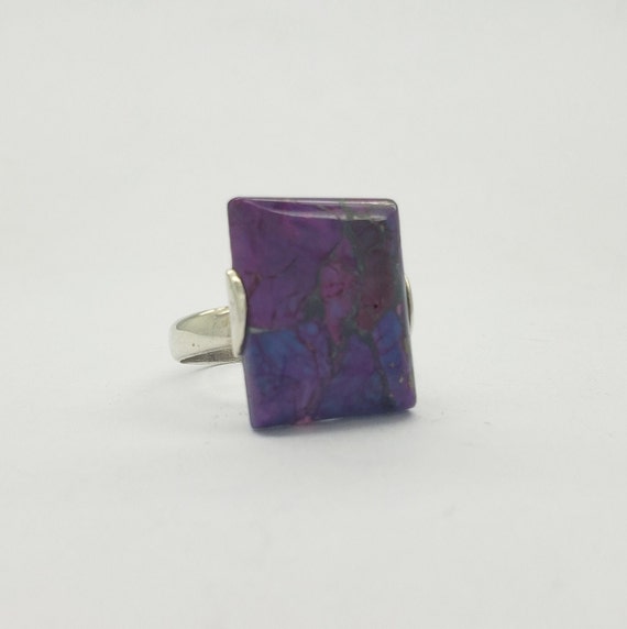 Vintage Rectangle Purple Mohave Turquoise Solid S… - image 2