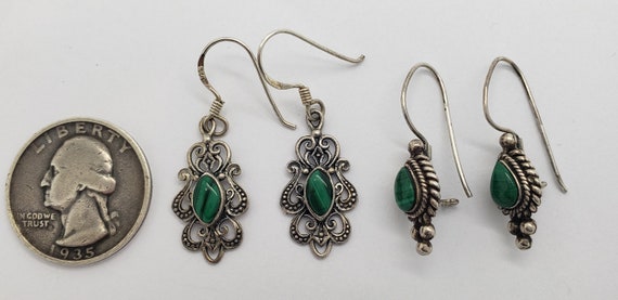 Vintage BOMA Bohemian Style Genuine Malachite Sol… - image 6