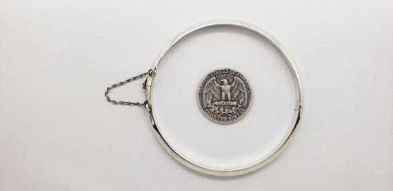 Vintage Solid Sterling Silver Large Round 2" Hoop… - image 4