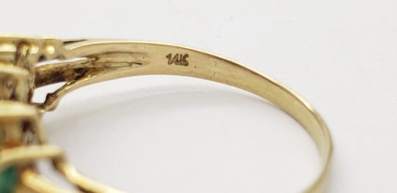 Estate 14K Solid Gold Genuine Emerald Ruby Sapphi… - image 15