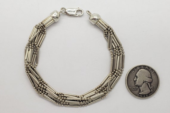 Vintage MILOR Solid Sterling Silver Multi-Strand … - image 3