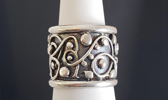 Vintage Solid Sterling Silver Unique Organic Desi… - image 12