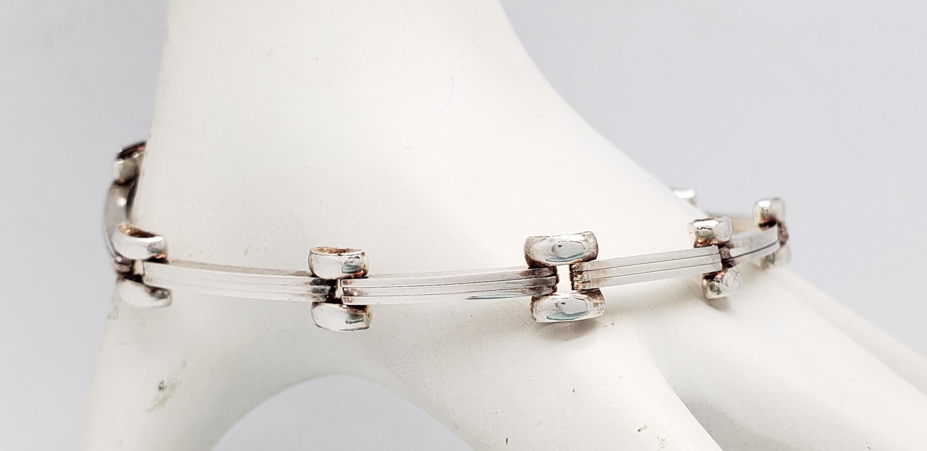 Vintage SILPADA Solid Sterling Silver Hinged Bar Panel Minimalist