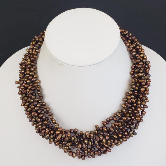 ROSS SIMONS Genuine Bronze Baroque Pearl Multi-strand Princess