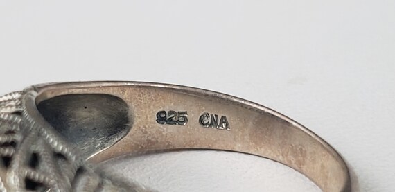 Round Green Peridot Solid Sterling Silver Ring si… - image 9