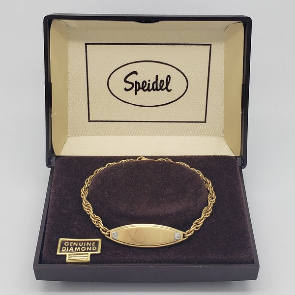 Gold Id Bracelet Etsy