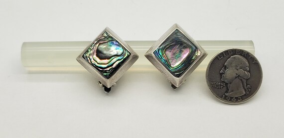 Vintage Solid Sterling Silver Abalone Seashell Te… - image 9