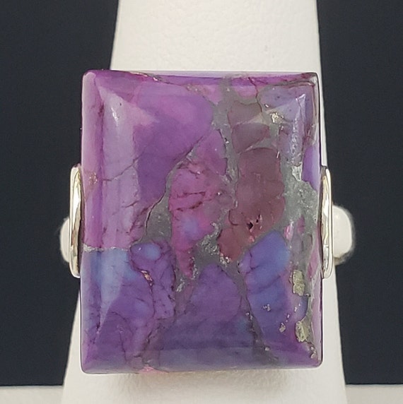 Vintage Rectangle Purple Mohave Turquoise Solid S… - image 9