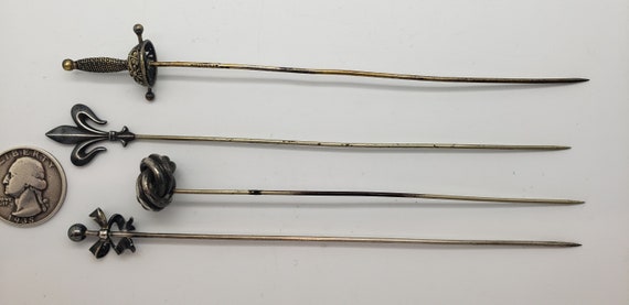 Antique Solid Sterling Silver Ribbon Scepter Fleu… - image 6