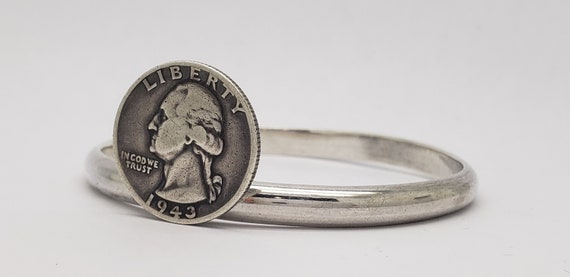 Vintage Solid Sterling Silver Sleek Smooth Plain … - image 6