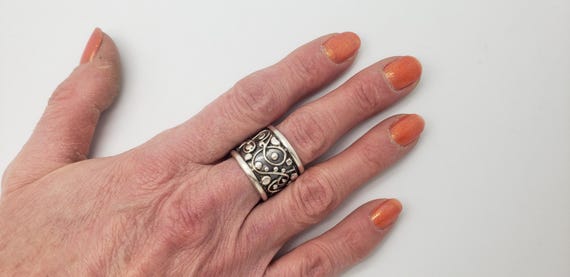 Vintage Solid Sterling Silver Unique Organic Desi… - image 15