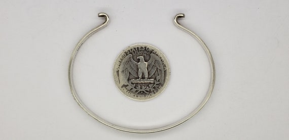Vintage Unique Solid Sterling Silver Curved End C… - image 9