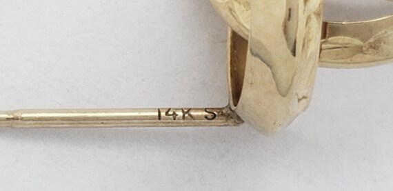 Estate 14K Solid Gold Interlocking Lightweight Tr… - image 10