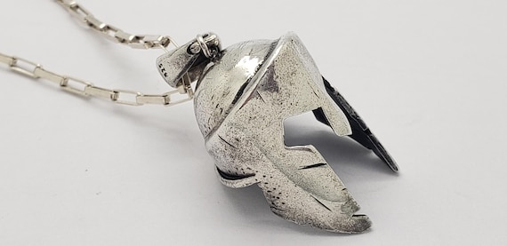 Vintage Solid Sterling Silver Ancient Greek Spart… - image 4