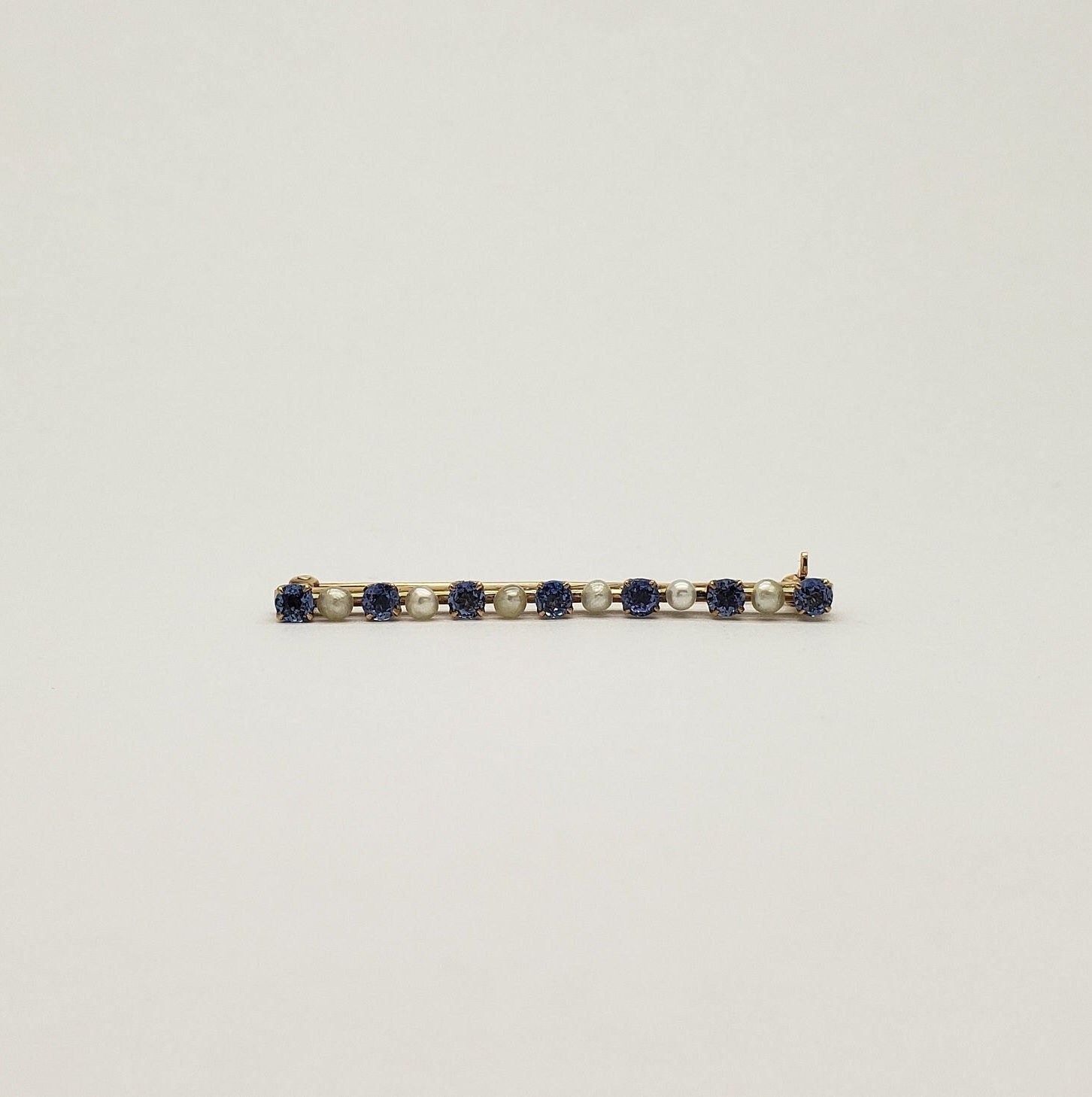 Broche Barrette Vintage Ancienne Couleur Or Avec Cristal Topaze - Modèle 1973, Bijou Fantaisie Femme